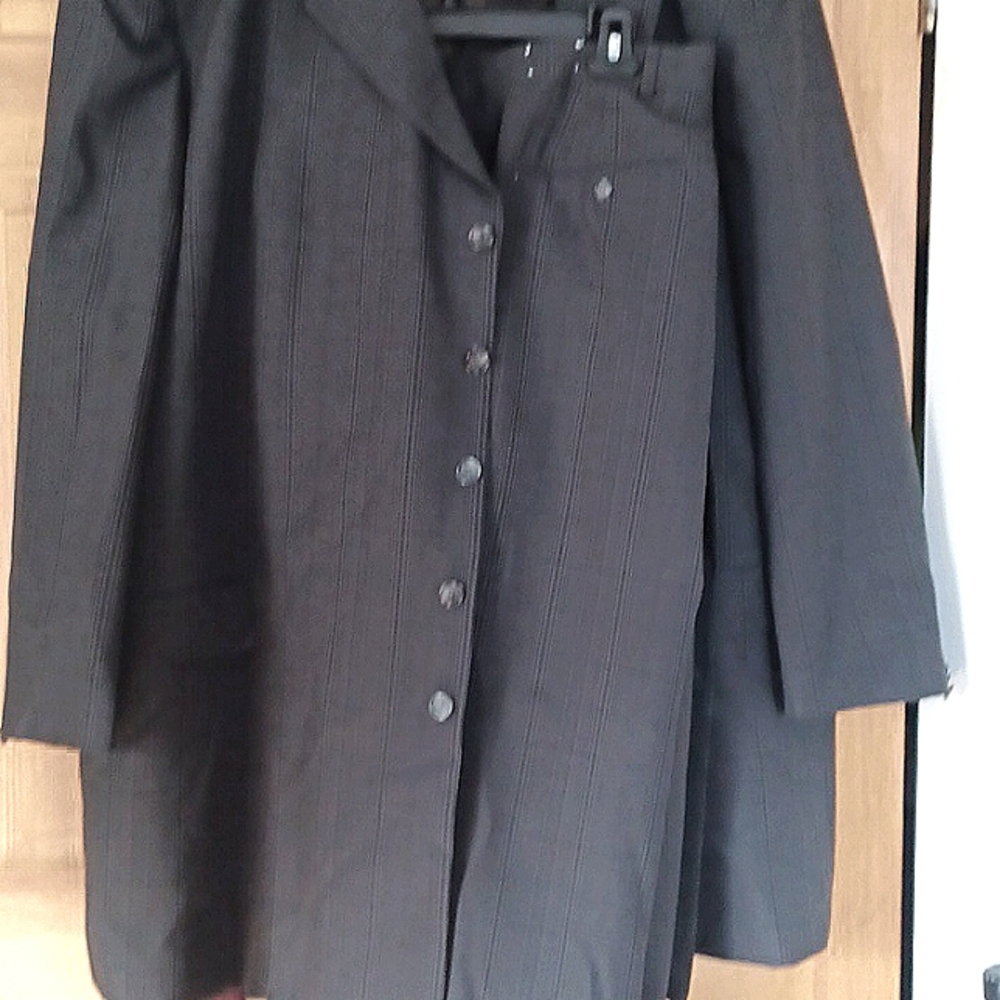 Charcoal plaid mens suit